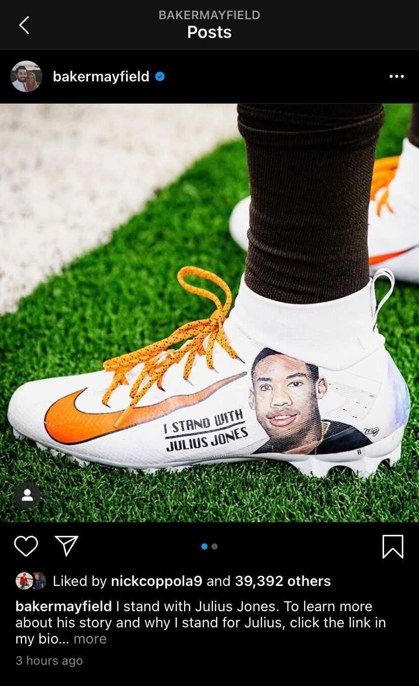 Mayfield Jones cleats